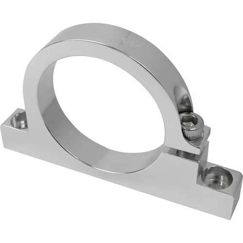 Proflow Fuel Filter Brackets, Single 61mm hole, Aluminium, Silver Anodised