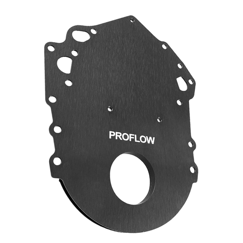 Proflow Timing Cover, 1-Piece, Billet Aluminium Anodised Black, For Ford, 302, 351C, Each