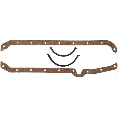 Proflow Oil Pan  Gasket Set, Cork/Rubber, Chevrolet V8, 283 to 400ci, Set 