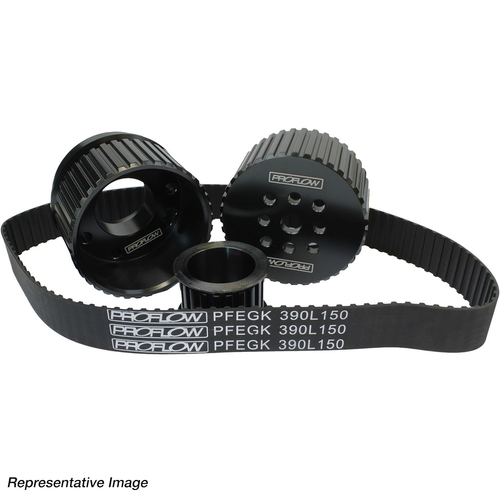 Proflow Gilmer Belt Drive Kit, For BB Ford 429/460, Billet Aluminium, Black Anodised
