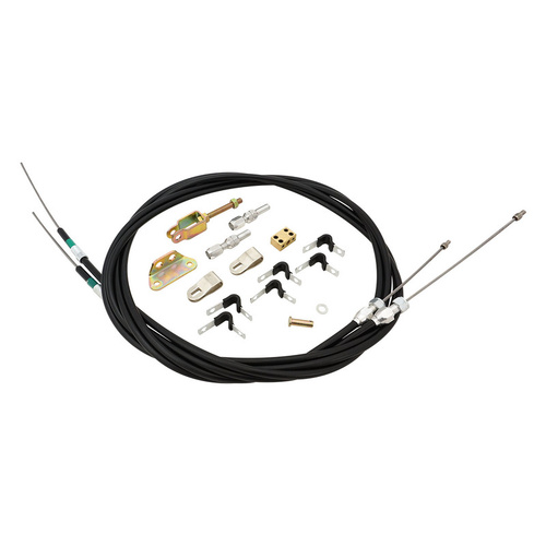 Proflow Universal Hand Brake Cable Kit With Mounts, Wilwood Style, Disc Or Drum, Cut To Length, 96 inch length, Kit