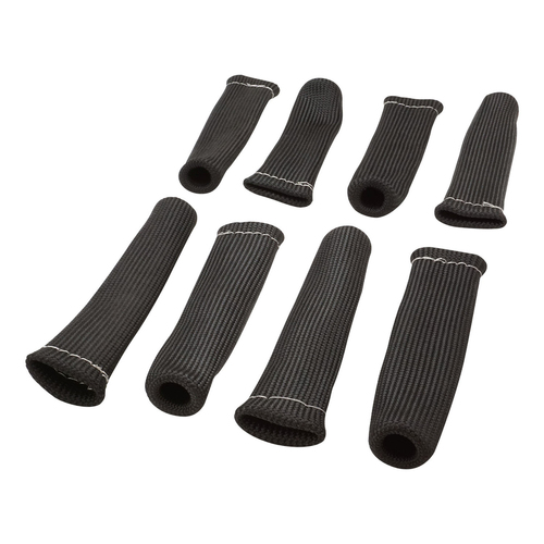 Proflow Spark Plug Boot Heat Shields, 640 C, Black, 1 in. i.d, 6 in Length, Set of 8
