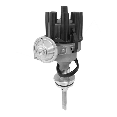Proflow Distributor, HEI Street Series, Vacuum Advance, Black Cap, SB For Chrysler 318, 340.360