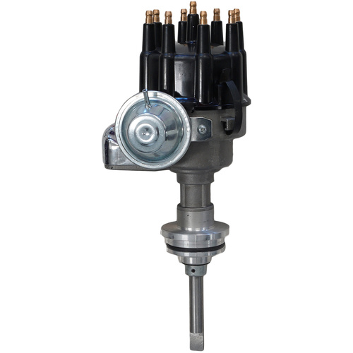 Proflow Distributor, HEI Street Series, Vacuum Advance, Black Cap BB For Chrysler 413, 426, 440