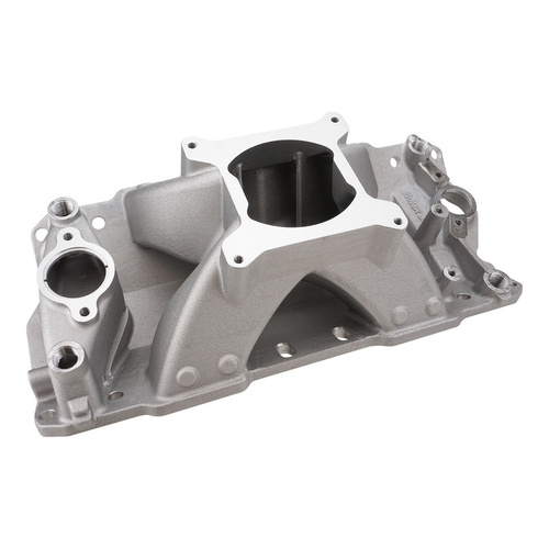 Proflow Intake Manifold, Super Max, Single Plane, Aluminium, Natural, Square Bore, SB Chev up to