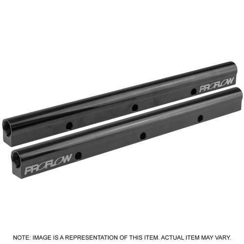 Proflow SuperMax Fuel Rail Kit, Black Aluminium, SB For Chevrolet Fabricated Intake manifold # 64245