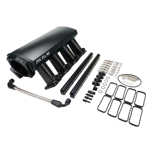 Proflow SuperMax EFI Intake Manifold Kit, For Holden Commodore LS3/L92, Fabricated Black, w/Fuel Rails, 102mm Bore
