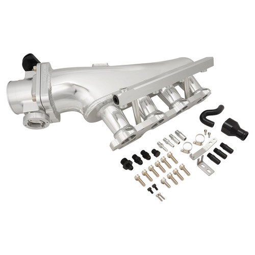 Proflow Intake Manifold Kit, For Nissan SR20 S14/S15, Fabricated Aluminium, Polished, 76mm Throttle Body, Fuel Rail Kit