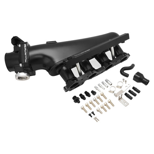 Proflow Intake Manifold Kit, For Nissan SR20 S14/S15, Fabricated Aluminium, Black, 76mm Throttle Body, Fuel Rail Kit