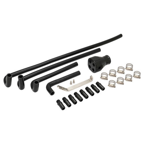 Proflow Coolant Collector Adaptor Kit, Suits RB25 Fabricated Intake Manifolds, Black