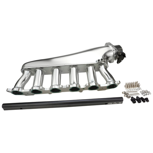 Proflow Intake Manifold Kit, Fabricated Aluminium, Polished For Toyota 1FZ-FE Inlet Plenum, 90mm Throttle Body, Fuel Rail