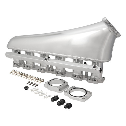 Proflow Intake Manifold Kit, For Ford Falcon XR6 BA/BF/FG Barra, Fabricated Aluminium, Polished, 90mm Throttle Body, Fuel Rail Kit
