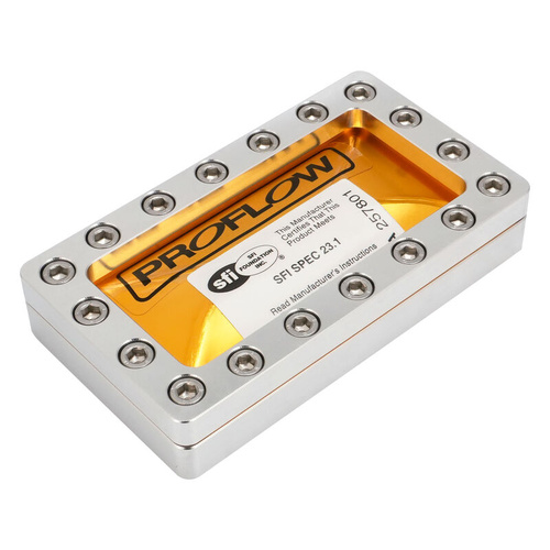 Proflow Intake Manifold Burst Panel Weld On Kit, Includes SFI 23.1 Rated Burst Plate, 108 x 60mm, Aluminium