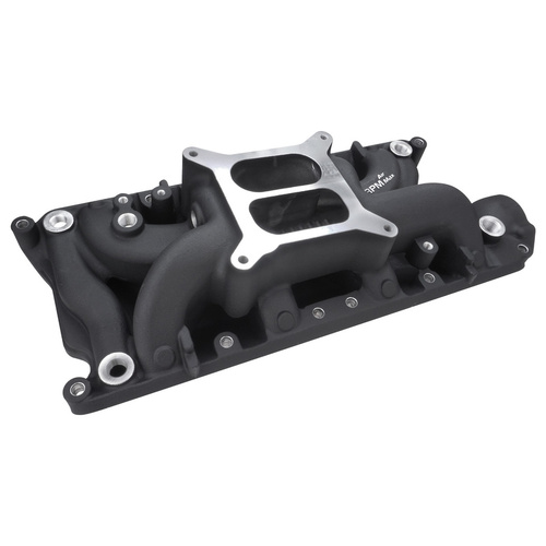 Proflow Intake Manifold, AirMax, Dual Plane, Aluminium, Black, Square Bore, For Ford, 289/302, Each