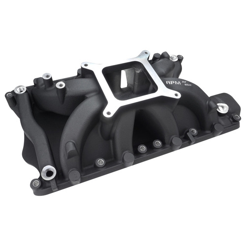 Proflow Intake Manifold, Dual Plane, For Ford 351W, Aluminium, Black, Square Bore, Each