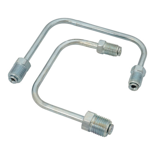 Proflow Brake Line Kit, Master Cylinder to Proportioning Valve, 1/2in. to 3/8in. - 7/16in. to 3/8in. Zinc, Pair