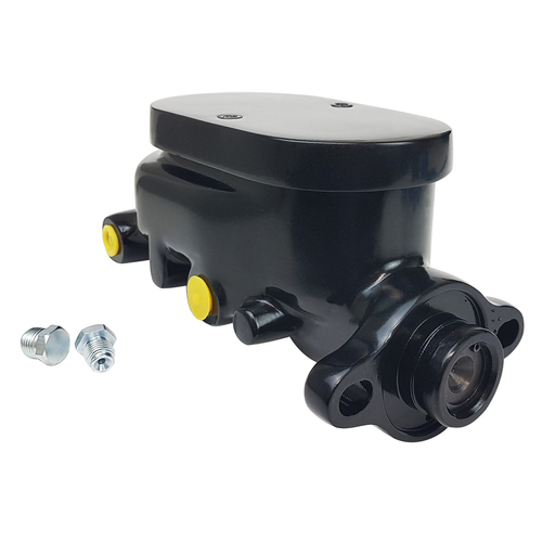 Proflow Master Cylinder, Universal Gm, Flat Top Aluminium, Black, 1.00 in. Bore, Dual Bowl, Ports Both side, Each