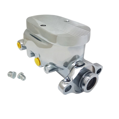 Proflow Master Cylinder, Flat Top Aluminium, Polished, 1.125 in. Bore, Dual Bowl, Ports Both side, Each