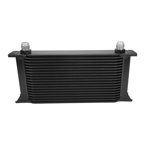 Proflow Oil Cooler, Ultra Pro Aluminium Black, 19-Row, Mini Version 340mm x 140mm x 50mm Male AN10 lnlet/Outlet