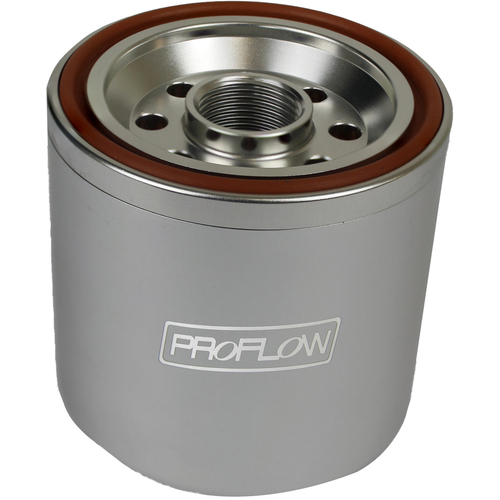 Proflow Oil Filter, Billet Aluminium Spin-on Silver Performance 20mm x 1.5 Thread