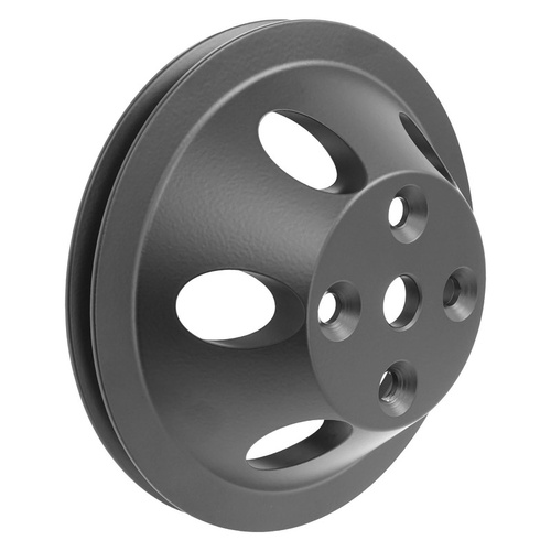Proflow Pulley, V-Belt Water Pump SB Chev Short Water Pump 1-Groove, Black Aluminium