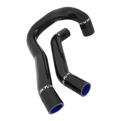 Proflow Radiator Hose Kit, Silicone, Black, 5mm wall, 4 ply, For Holden Commodore VL 6 Cyl RB30 Turbo, Non Turbo, Kit