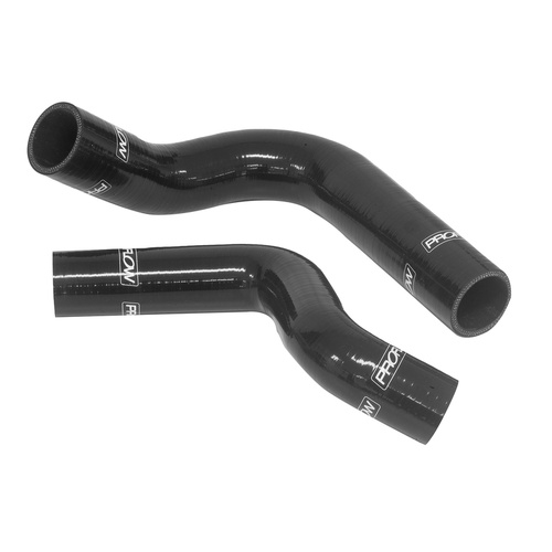 Proflow Radiator Hose Kit, Silicone, Black, 5mm wall, 4 ply, For Ford XR XT XW Windsor 289, 302, RH Inlet Water Pump, Kit