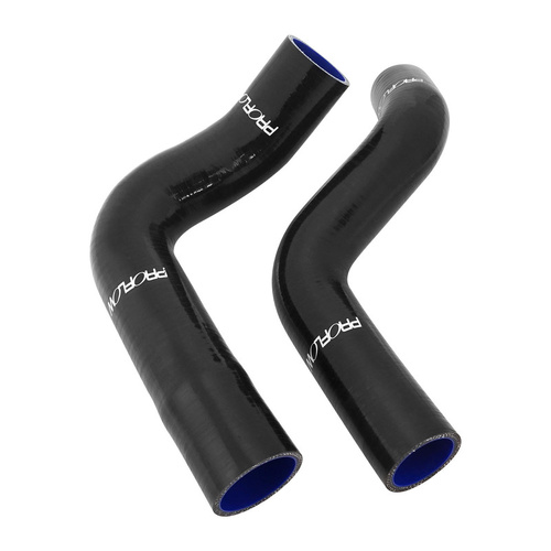 Proflow Radiator Hose Kit, Silicone, Black, 5mm wall, 4 ply For Ford XY Windsor 302, LH Inlet Water Pump, Kit