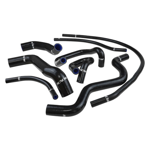 Proflow Radiator Hose Kit, Silicone, For Ford Falcon BA-FG, 6 Cyl Barra 4.0L, XR6 Turbo, Black, 5mm Wall, Kit