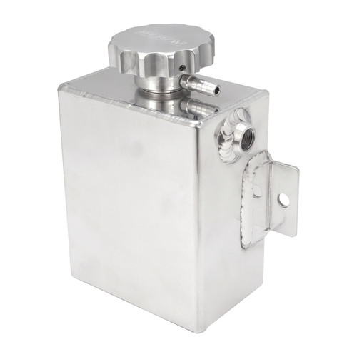 Proflow Radiator Expansion / Overflow Tank, Fabricated Aluminium, Square, 1.4L, 150mm (H) x 120mm (L) x 80mm (W), Polished, -Blemished