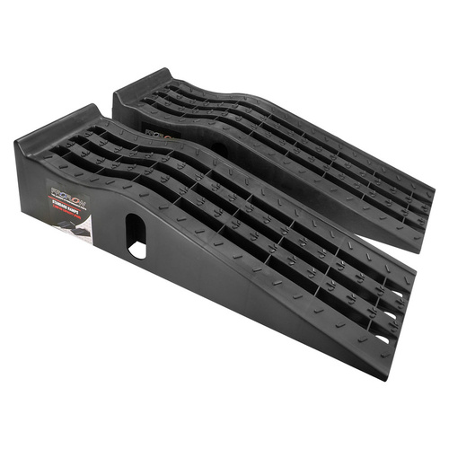 Proflow Car Ramps, 1000kg Capacity Each, Black Plastic, Pair