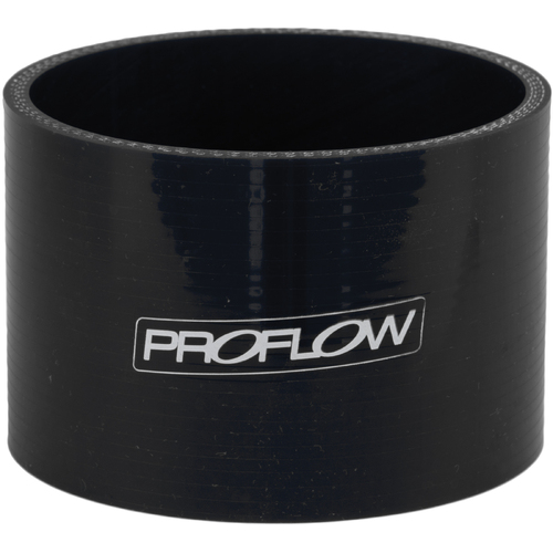 Proflow Hose Tubing Air intake, Silicone, Straight, 1.25'', Black