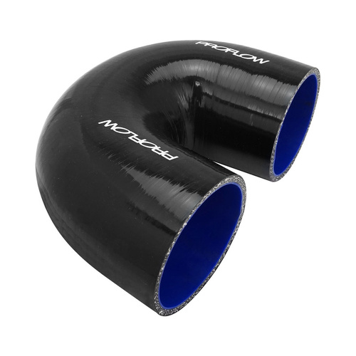 Proflow Hose Tubing Air intake, Silicone, Coupler, 2.50in. 180 Degree Elbow, Black