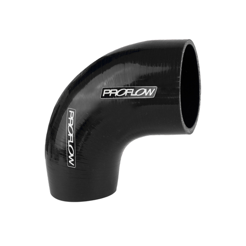 Proflow Hose Tubing Air intake, Silicone, Reducer, 2.00in. - 2.25in. 90 Degree Elbow, Black