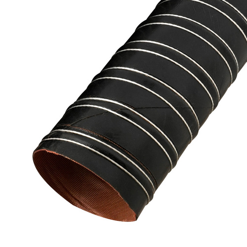 Proflow Silicone Brake Duct Hose 5.0 inch, 2 Metre Length, Black, 127mm ID, 133mm OD