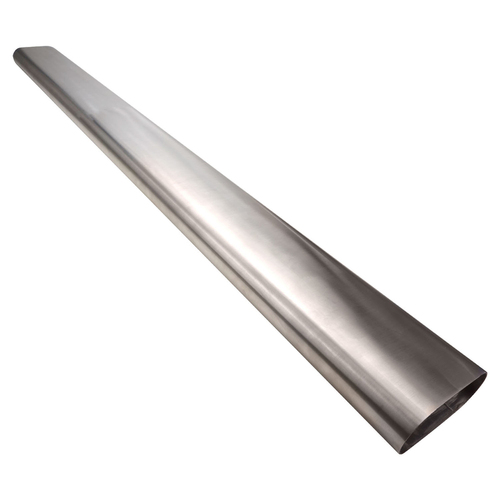 Proflow Oval Exhaust Tubing, Straight, 3.00'' Nominal Diameter, 96x40mm, Stainless Steel, 1 meter Length