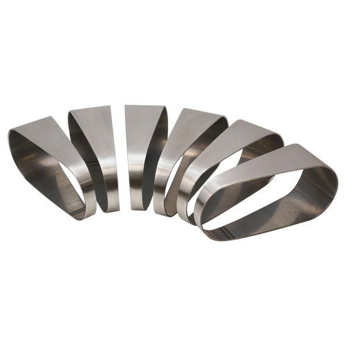 Proflow Pie Cut Oval Tubing Stainless Steel cut 3, 40mmx96mm horizontal cut 15 degree, 6 pcs set