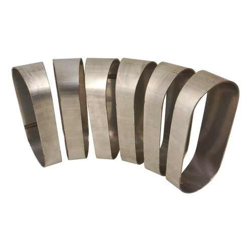Proflow Pie Cut Oval Tubing Stainless Steel 3.5, 50mmx110mm vertical cut 15 degree, 6 pcs set
