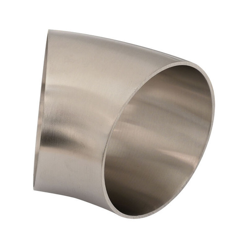 Proflow Stainless Steel Tubing, Exhaust, SS304, 2.00 in., 45 Degree Elbow, Short Turn No Leg, 1.5mm Wall