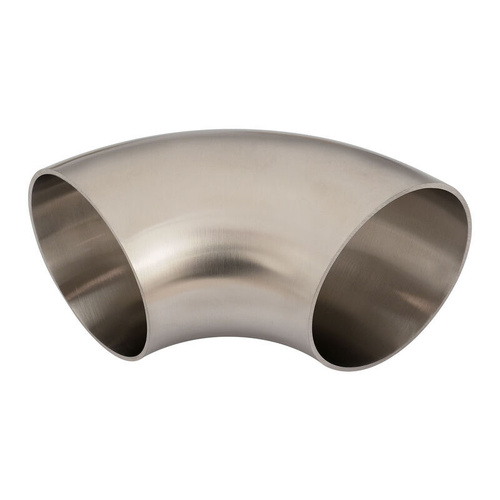 Proflow Stainless Steel Tubing, Exhaust, SS304, 4.00 in., 90 Degree Elbow, Short Turn No Leg, 1.5mm Wall