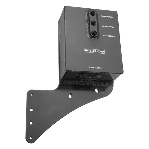 Proflow Fuel Surge Tank V2, Undercar, For Ford Falcon BA/BF/FG XR6 Turbo, XR8, 2.0L, Aluminium, Black Anodised