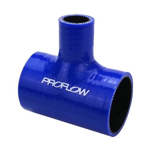 Proflow Hose Tubing, Silicone, T-Hose, 2.00'' x 1.0'' Side Leg, 102x45mm, Blue