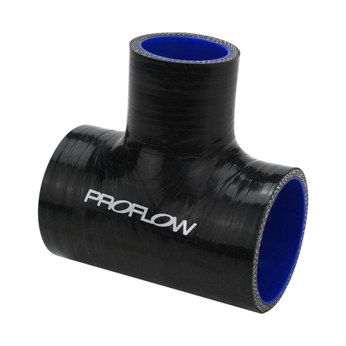 Proflow Hose Tubing, Silicone, T-Hose, 2.25'' x 1.50'' Side Leg, 102x45mm, Black