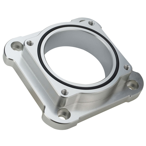 Proflow Adapter Plate, Suit Ford Falcon Barra FG Factory Fly-By-Wire Throttle Body, Billet Aluminium, Silver