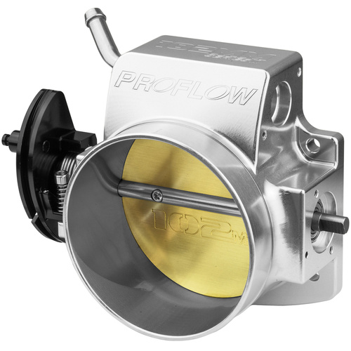 Proflow Throttle Body, 102mm Bore Size, MPI, For Holden Commodore LS Engines, Billet Aluminium, Natural