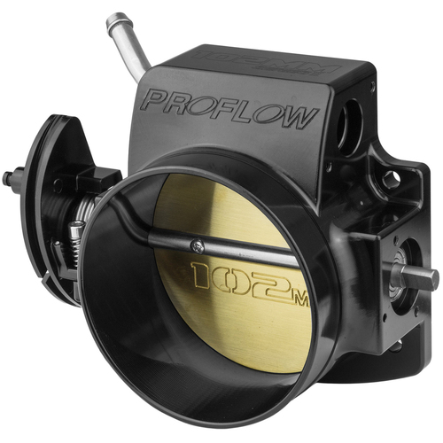 Proflow Throttle Body, 102mm Bore Size, MPI, For Holden Commodore LS Engines, Billet Aluminium, Black