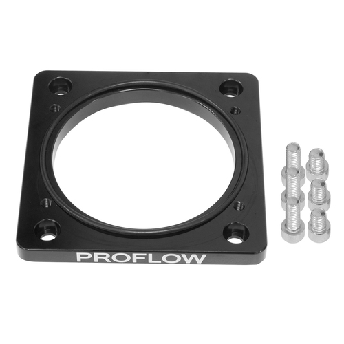 Proflow Throttle Body Adapter, LS LS Chev For Holden Commodore, Billet Aluminium, Natural, 100mm to 4bolt 102mm