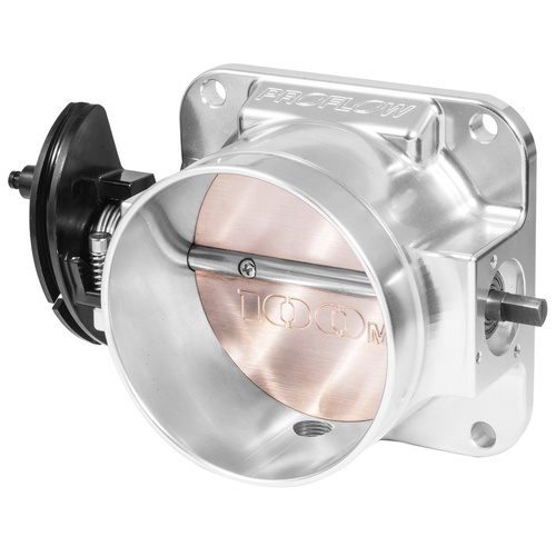 Proflow Throttle Body, Universal 100mm Bore Size, MPI, Billet Aluminium, Natural