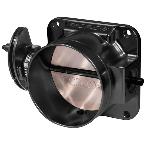 Proflow Throttle Body, Universal 100mm Bore Size, MPI, Billet Aluminium, Black Anodised