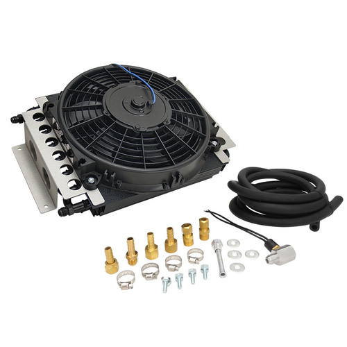 Proflow Transmission Cooler Kit, Dual Core, 15.75'' x 11.5'' x 5.0'', 10'' 650CFM Fan, AN6 Inlets